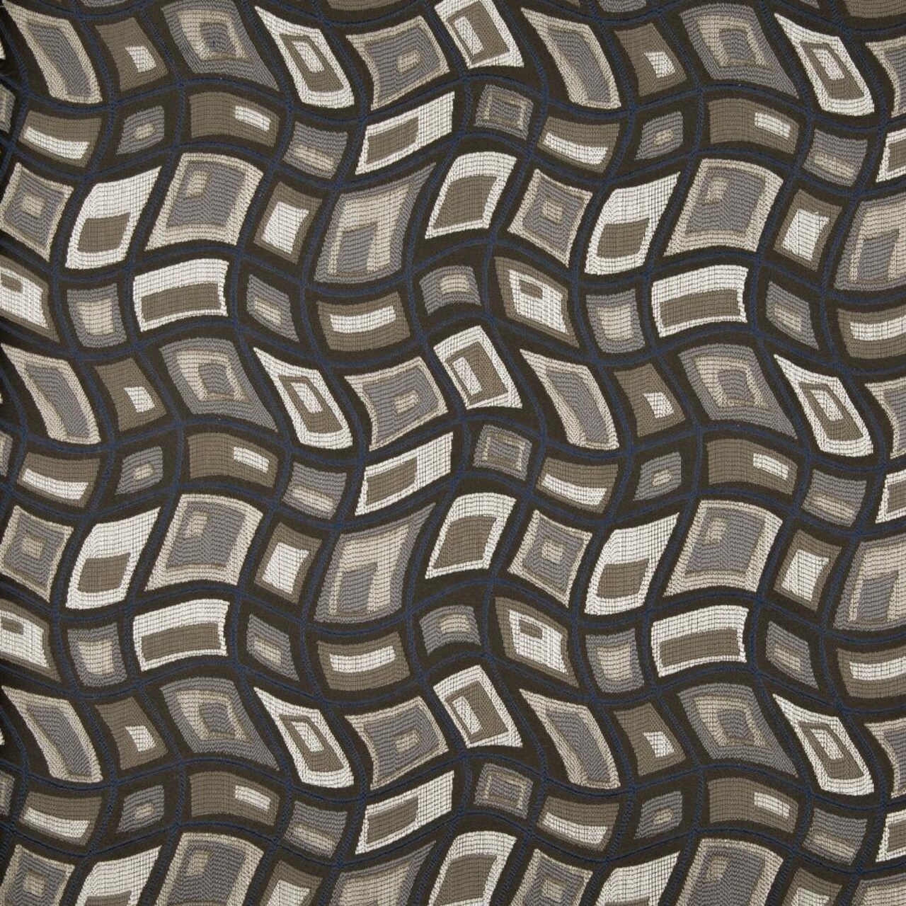 Zion/Storm - Brown,Grey & Silver Abstract & Geometric Upholstery Fabric 54 Inches"
